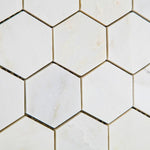 Load image into Gallery viewer, Calacatta Cressa Hexagon (Asian Statuary) 2" Polished/Honed Stone Tilezz