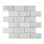 Load image into Gallery viewer, Calacatta Cressa (Asian Statuary)2x4 Beveled Mosaic Polished/Honed Stone Tilezz
