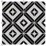 Load image into Gallery viewer, Rhombix Black and White Polished Marble Mosaic Tile Tilezz