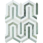 Load image into Gallery viewer, Wiltz Thassos White & Green Marble Stone Tilezz