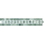 Load image into Gallery viewer, Thassos White & Green Belvaux Border Stone Tilezz