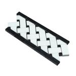 Load image into Gallery viewer, Thassos White & Black Marble Basketweave Border Tilezz