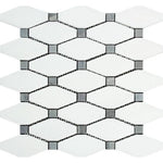 Load image into Gallery viewer, Thassos White & Blue Octave Mosaic Stone Tilezz
