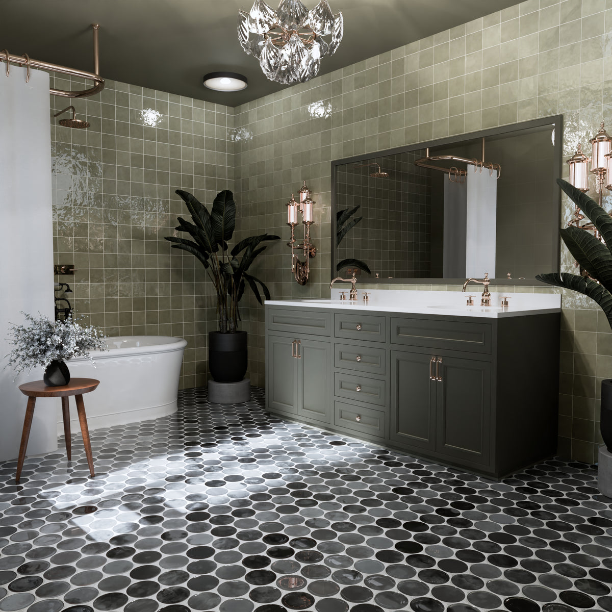 St. Lucia Green 5x5 Ceramic Tile Glossy