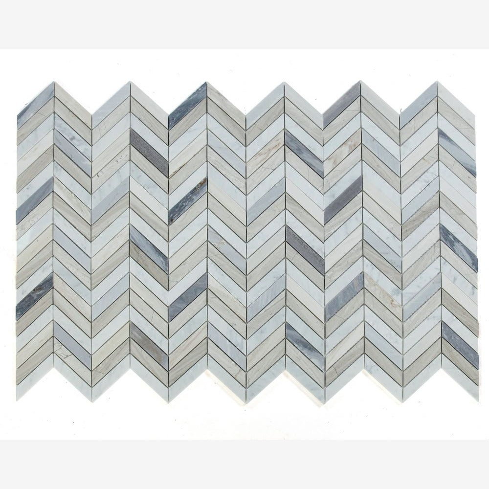 Vector Blue 8x12 Marble Mosaic Tile