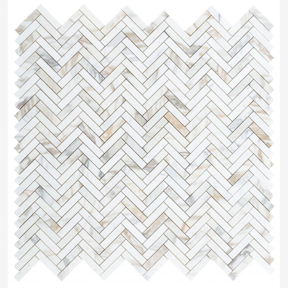 Tesserae Calacatta Gold Polished 11.25x11.25 Mosaic Tile