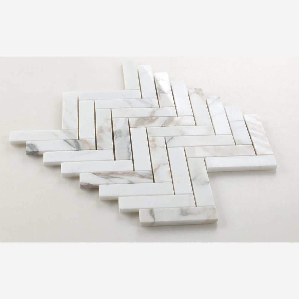 Tesserae Calacatta Gold Polished 11.25x11.25 Mosaic Tile