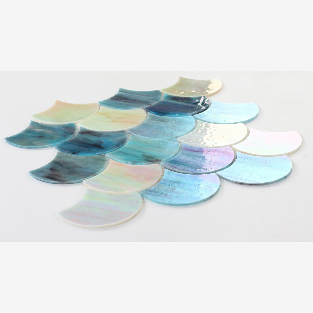 Mariner Scale Sky 9.5x9.75 Glass Mosaic Tile - view 3