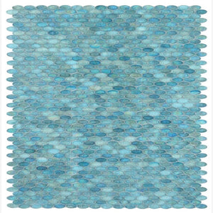 Stella Cascade Oval 1x2 Glass Mosaic