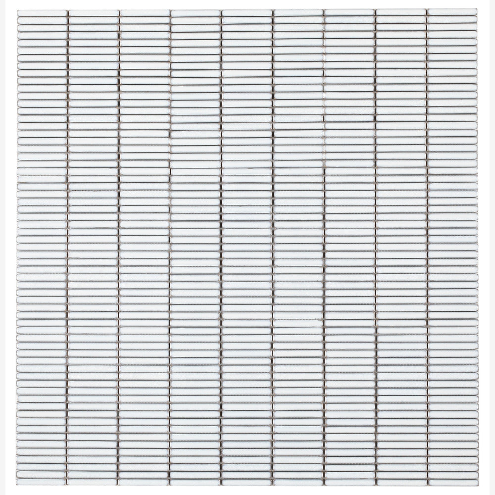 Ethereal White Band 11x11.50 Porcelain Tile