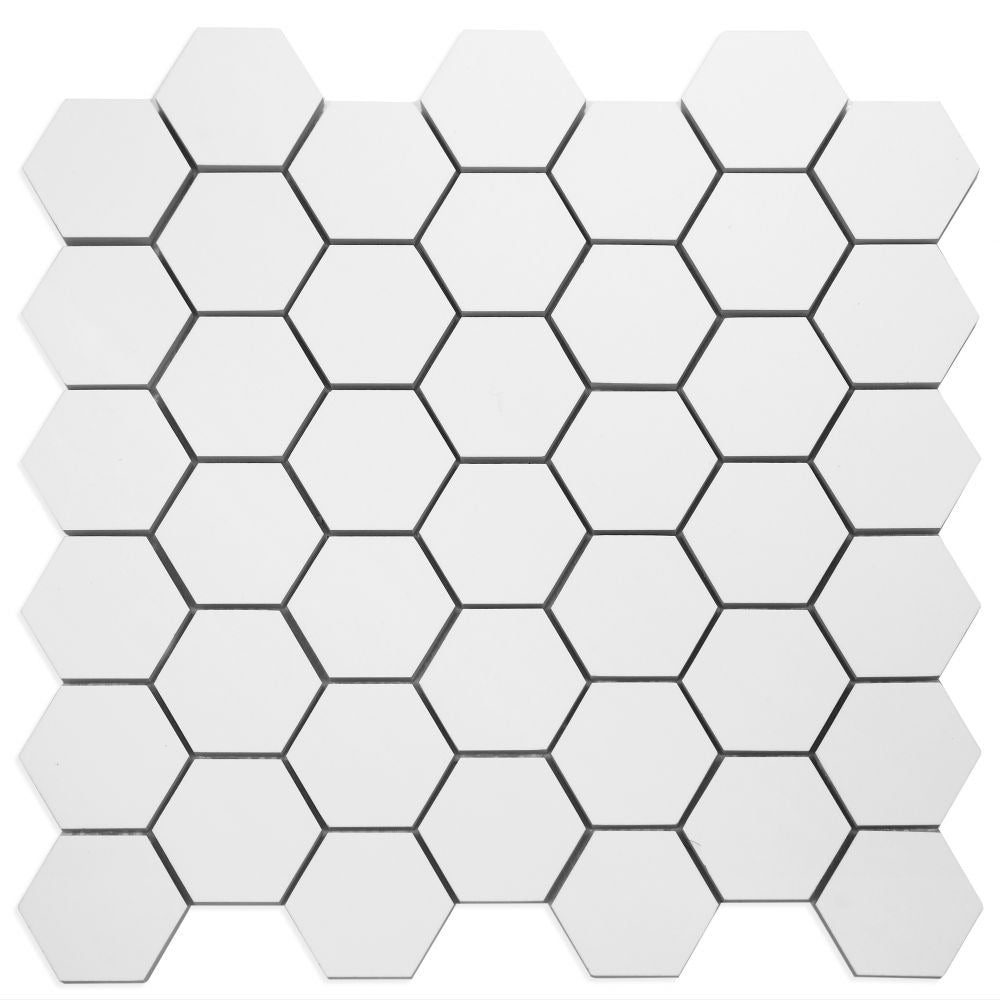 Malaysia Roy White Matte Hexagon 12x12 Porcelain Tile