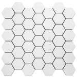 Load image into Gallery viewer, Malaysia Roy White Matte Hexagon 12x12 Porcelain Tile
