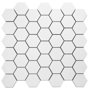 Malaysia Roy White Matte Hexagon 12x12 Porcelain Tile