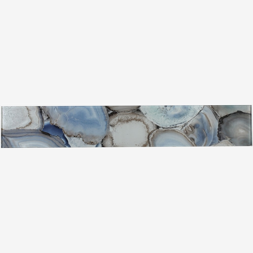 Oceanis Shell Blue 4x24 Glass Tile
