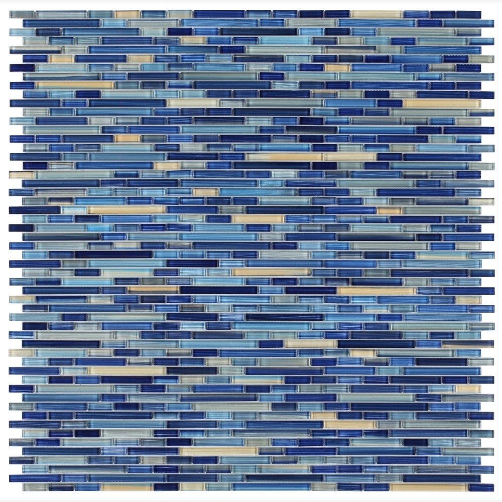 Tempest Sapphire 11.75x12 Glass Mosaic Tile