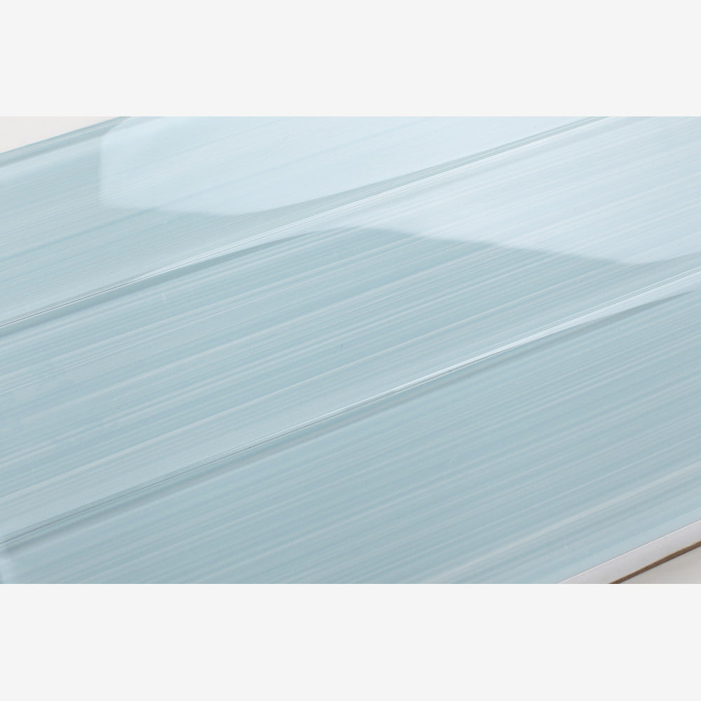 Lumia Blue Painting 4x16 Glass Tile