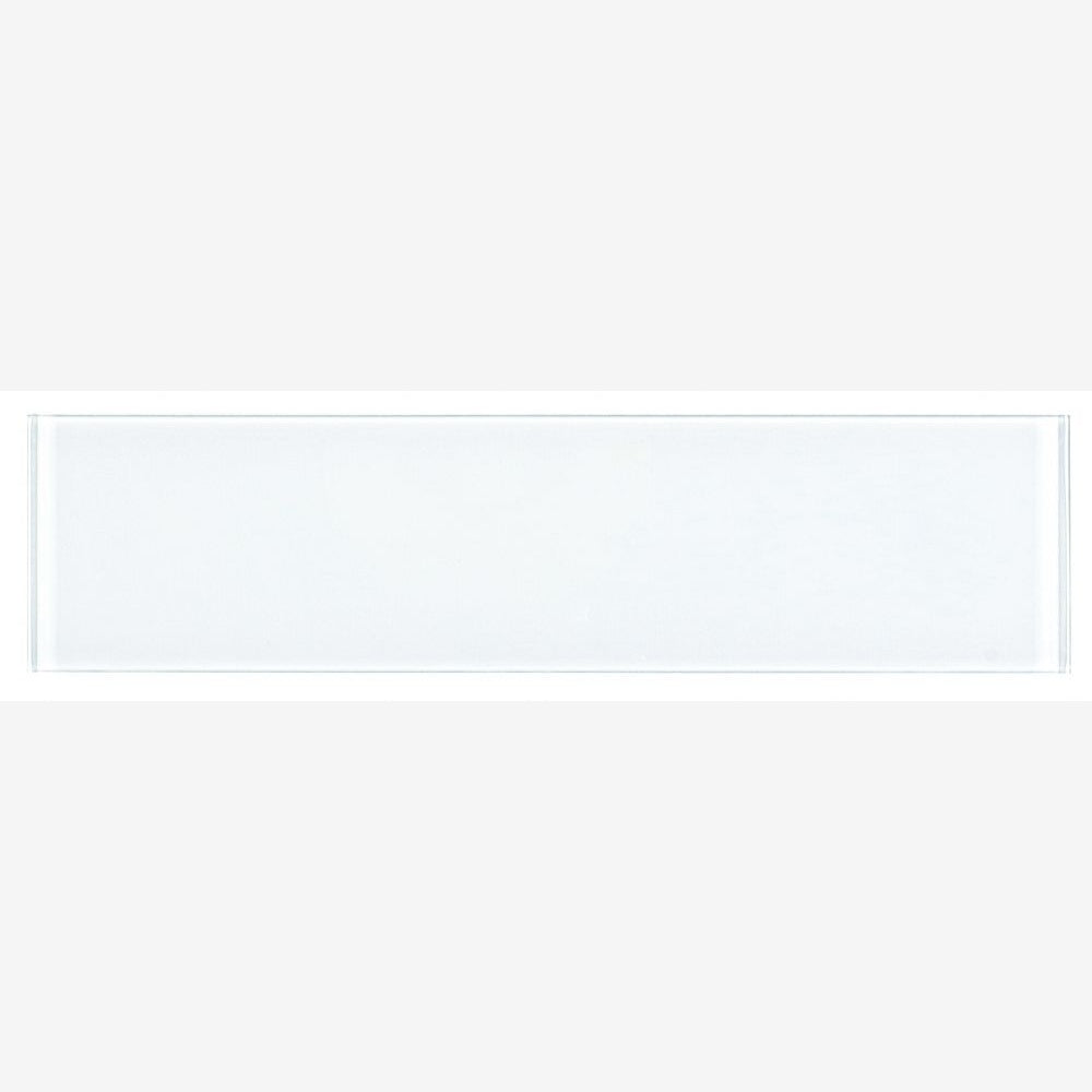 Lumia White Glossy 4x16 Glass Tile