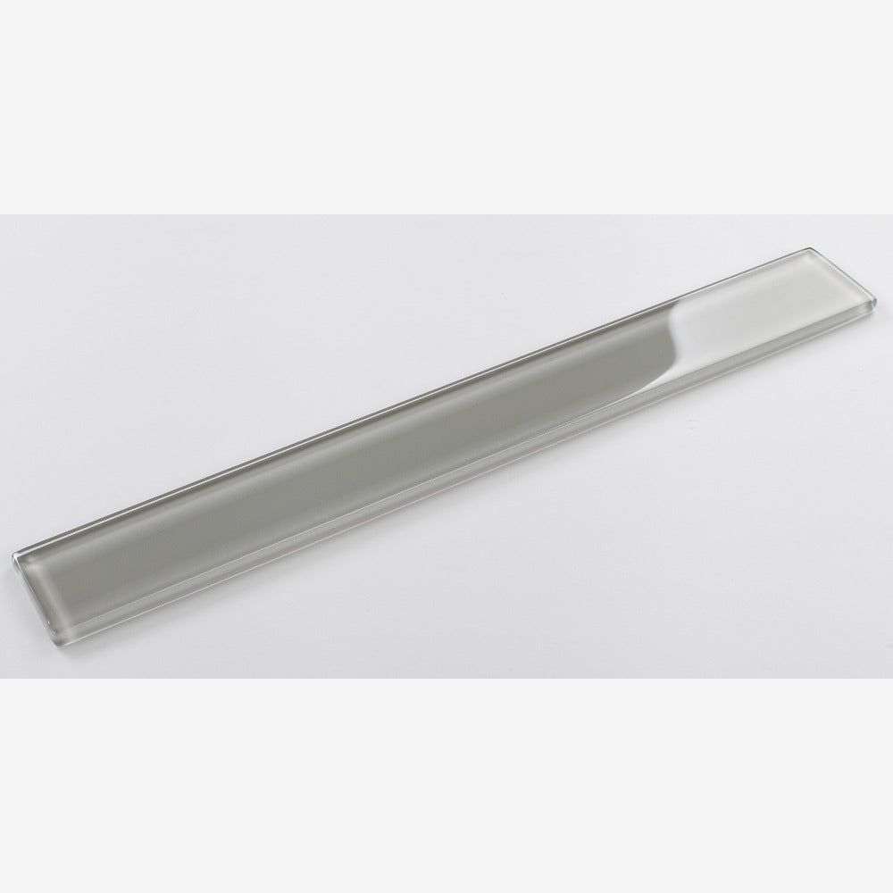 Nivelle Grey Glossy 2x16 Glass Mosaic Tile
