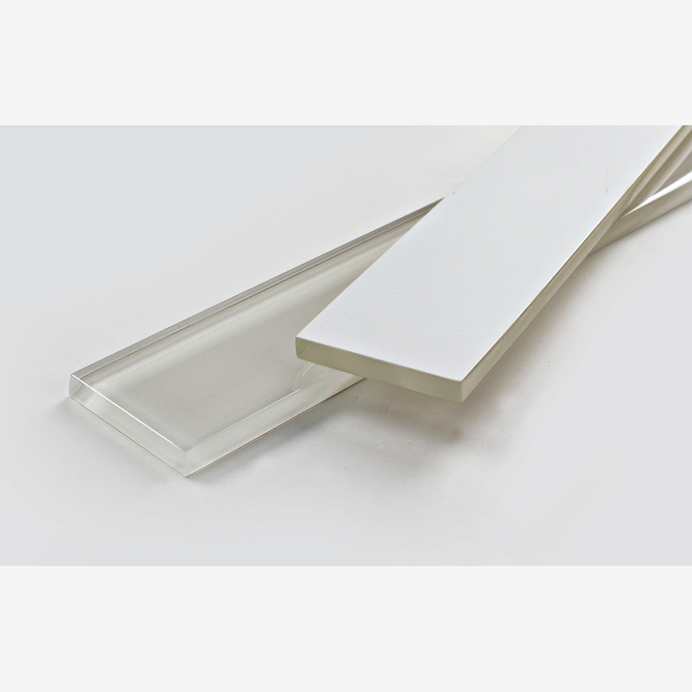 Nivelle Ivory Glossy 2x16 Glass Mosaic Tile