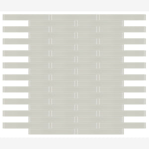 MIA Ivory Glossy 2x16 Glass Mosaic Tile