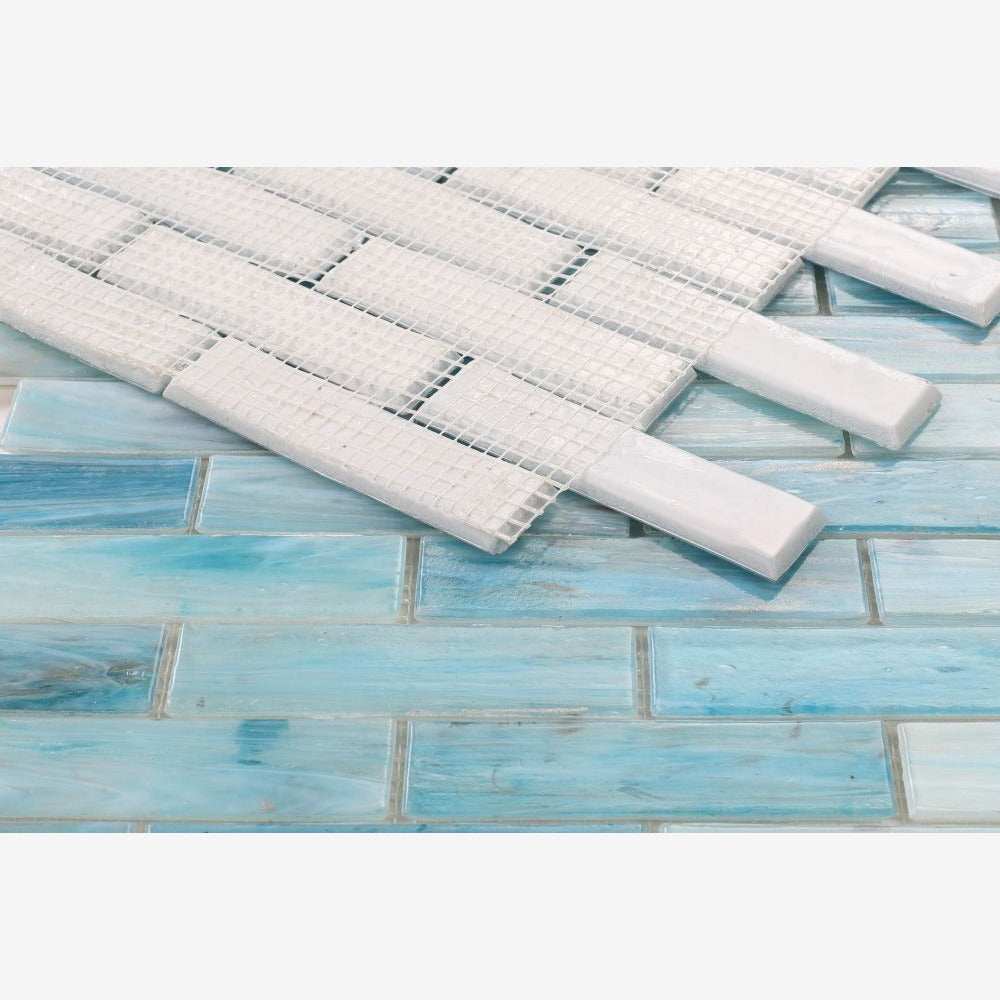Vivid Blue 11.75x12.75 Mosaic Tile