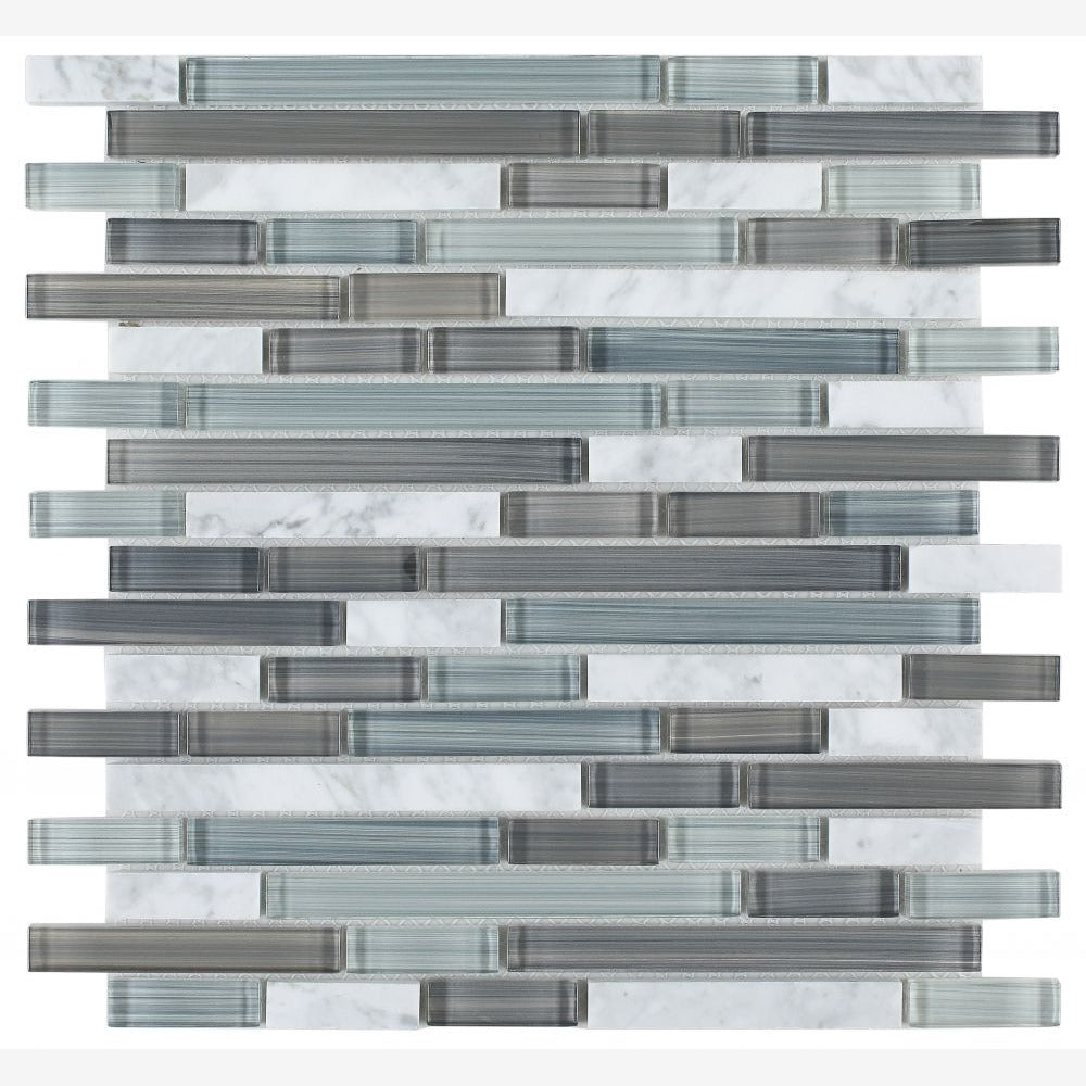 Tidal Blue 11.75x12 Glass Mosaic Tile