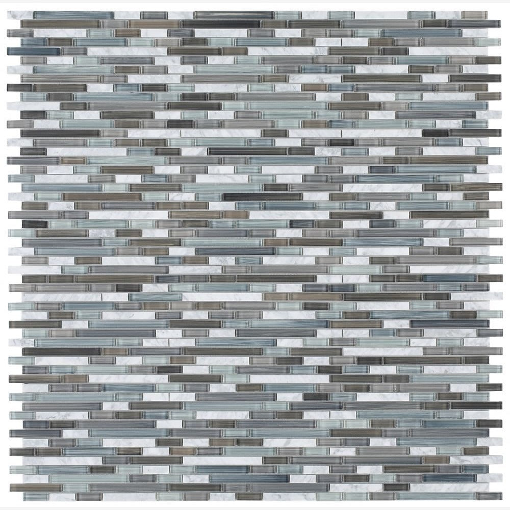 Tidal Blue 11.75x12 Glass Mosaic Tile