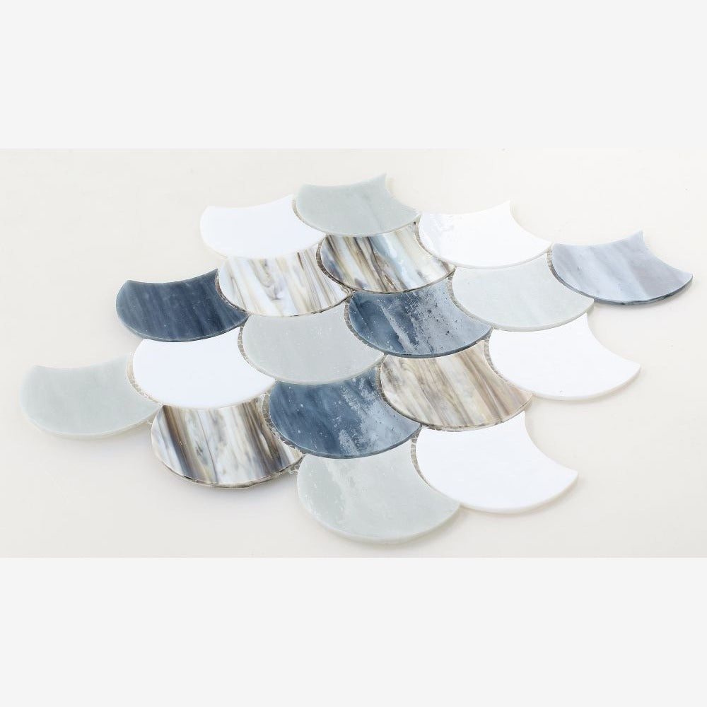 Mariner Scale Beach 9.5x9.75 Glass Mosaic Tile - view 3