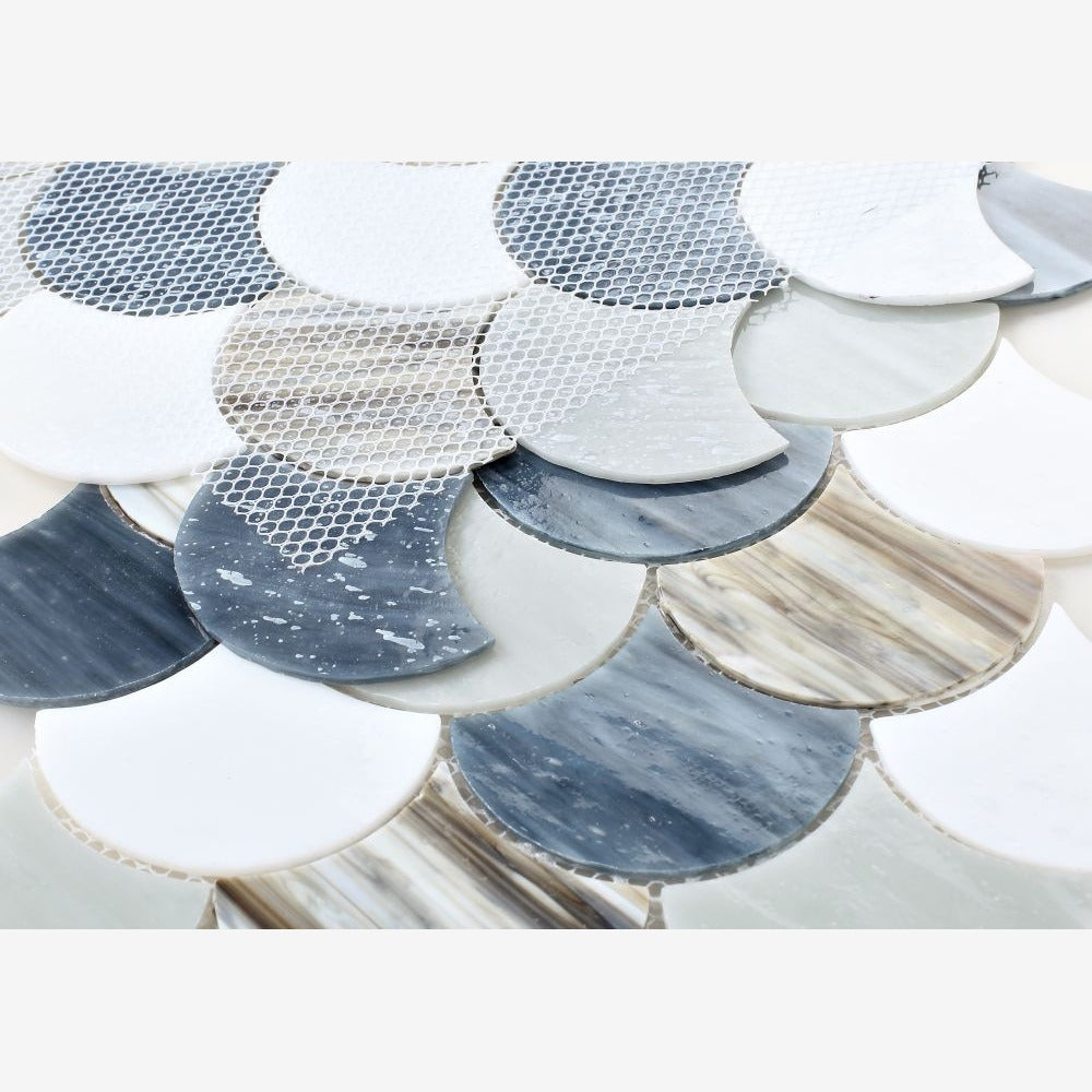 Mariner Scale Beach 9.5x9.75 Glass Mosaic Tile - view 4