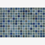 Load image into Gallery viewer, Aquatic Forest Blue Glass Mosaic Tile
