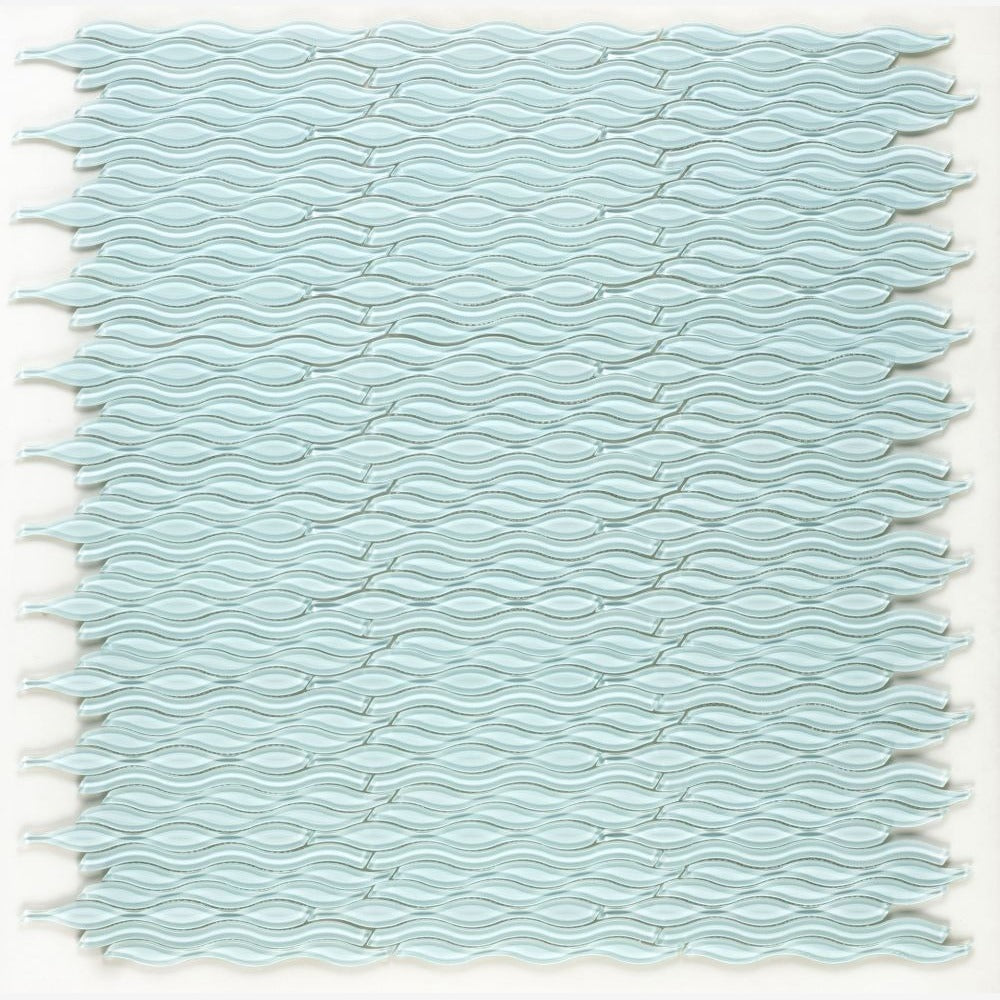 Cresca Light Green 11.5x12.25 Glossy Glass Mosaic Tile