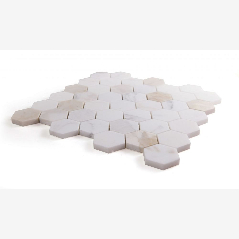 Hexalux Calacatta Gold Honed 11.75x12 Mosaic Tile