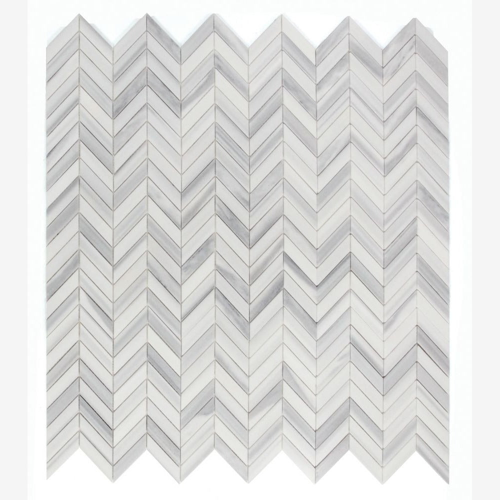 Vector Marmala White 11x11 Marble Mosaic Tile