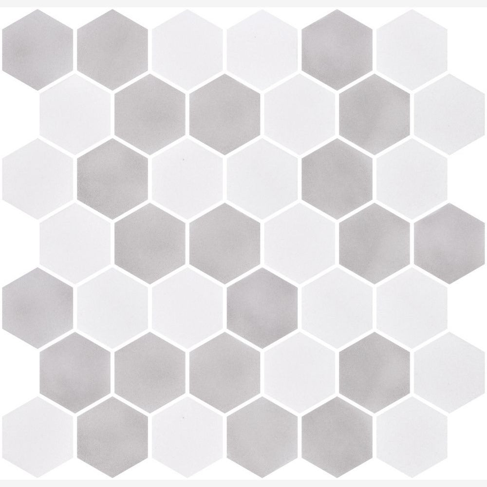 Stonecraft XL Soft 11.25x11.25 Hexagon Glass Mosaic Tile