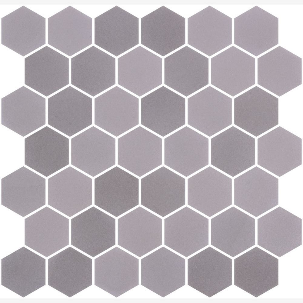 Stonecraft XL Light Brun 11.25x11.25 Hexagon Glass Mosaic Tile
