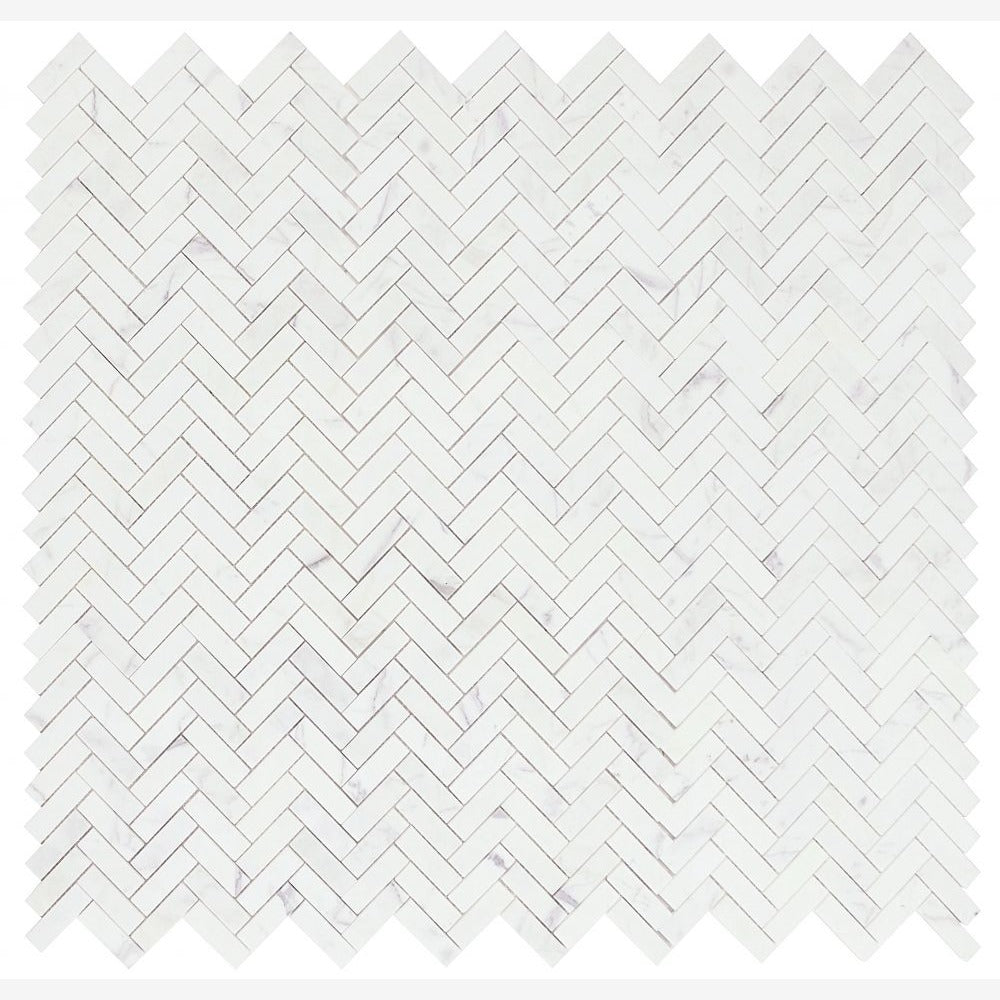 Tesserae Calacatta White Honed 11.25x12.5 Mosaic Tile