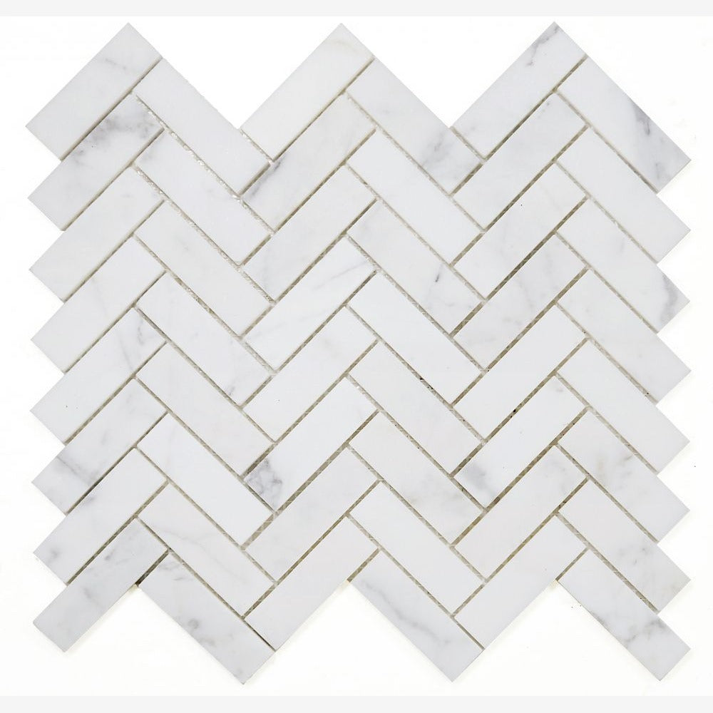 Tesserae Calacatta White Honed 11.25x12.5 Mosaic Tile