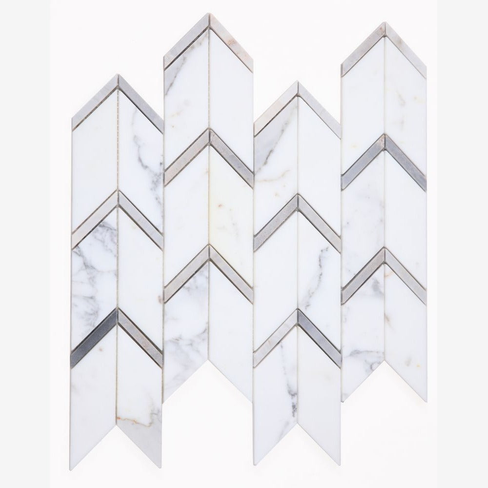 Vectra Sky 12x12.75 Marble Mosaic Tile