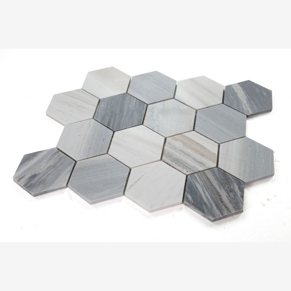 Hexalux Italian Blue 3x3 10.25x11.75 Mosaic Tile