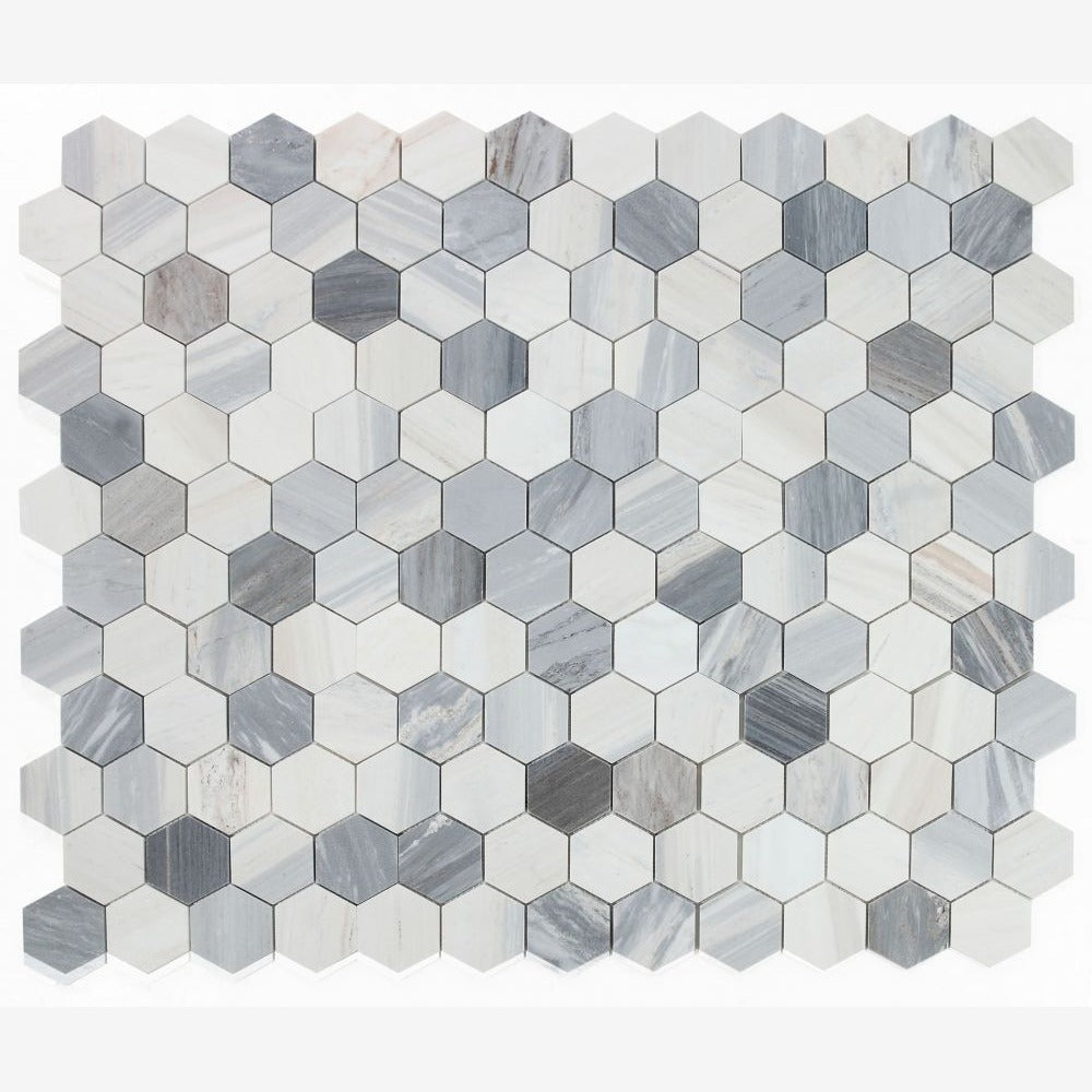 Hexalux Italian Blue 3x3 10.25x11.75 Mosaic Tile