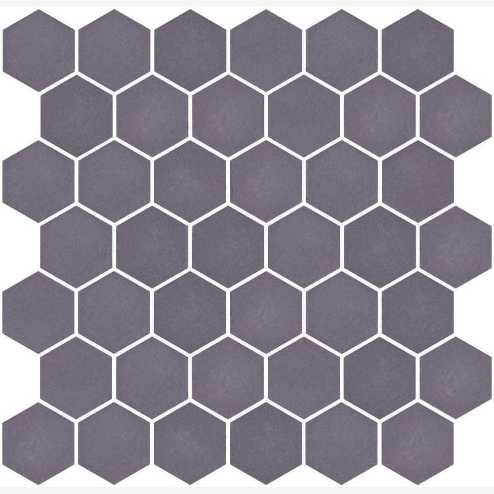 Stonecraft XL Gray 11.25x11.25 Hexagon Glass Mosaic Tile