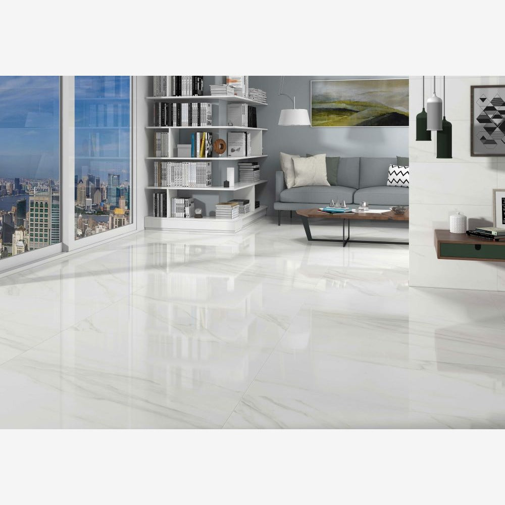 EC Calacatta Gold Polished 48x48 Porcelain Tile