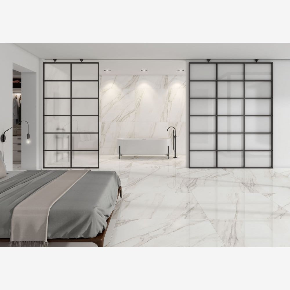 EC Calacatta Gold Polished 48x48 Porcelain Tile