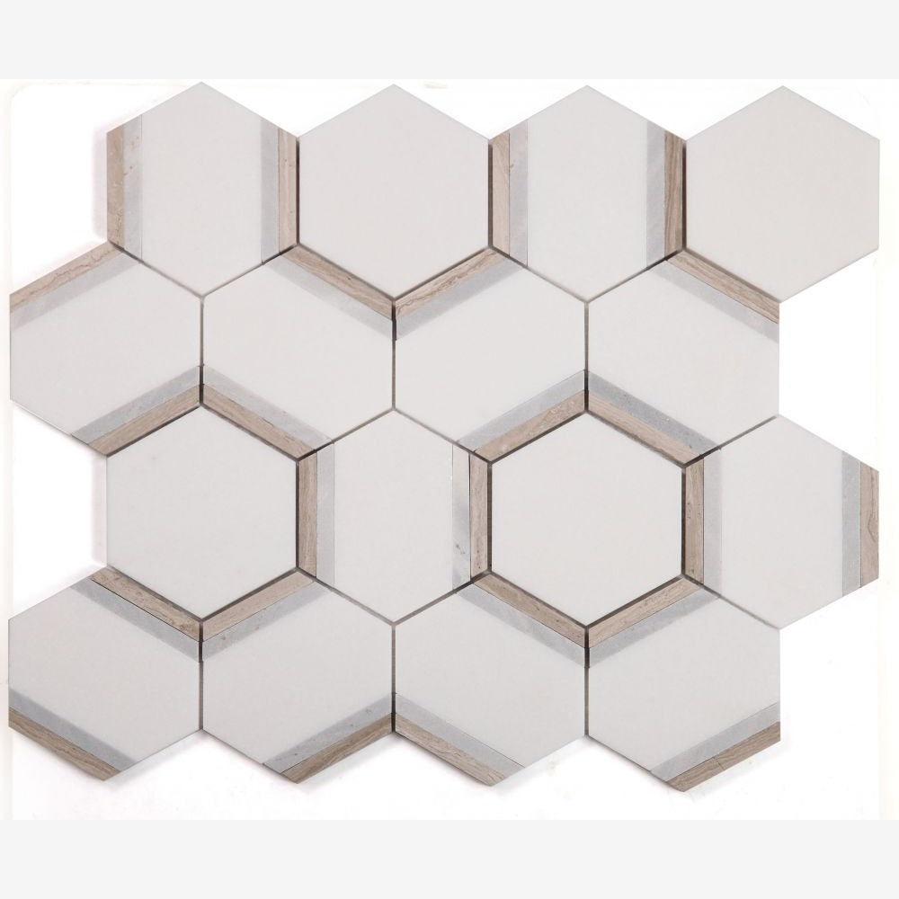Hexalux Royal Sky 12x13.75 Mosaic Tile