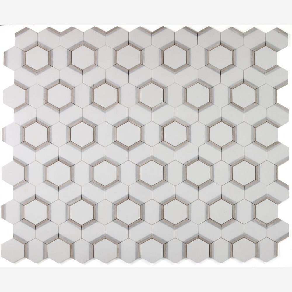 Hexalux Royal Sky 12x13.75 Mosaic Tile