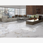 Load image into Gallery viewer, Aeris Gold 24x48 Marble Porcelain Tile Polished
