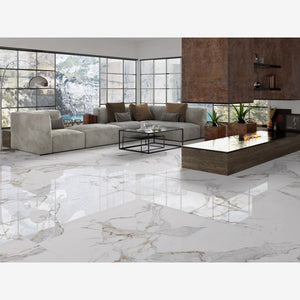 Aeris Gold 24x48 Marble Porcelain Tile Polished