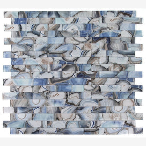 Clea Shell Clea Shell Blue Glass 11.75x11.75 Glossy Mosaic Tile – Tilezz