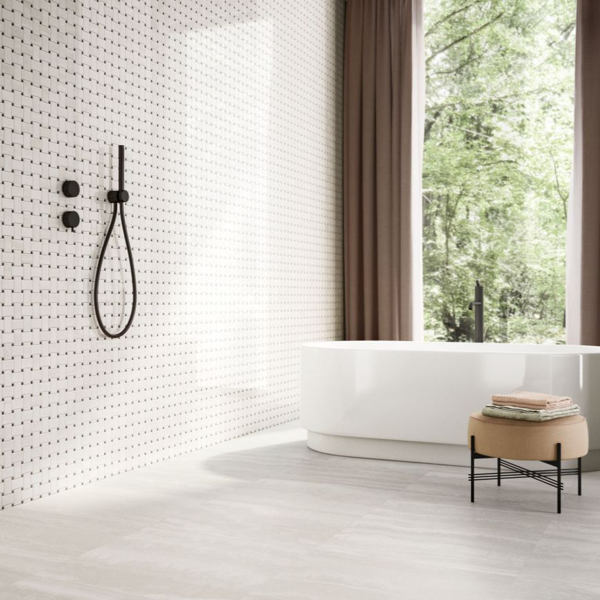 Appia Vein Cut White Matte 12x24 Porcelain Tile