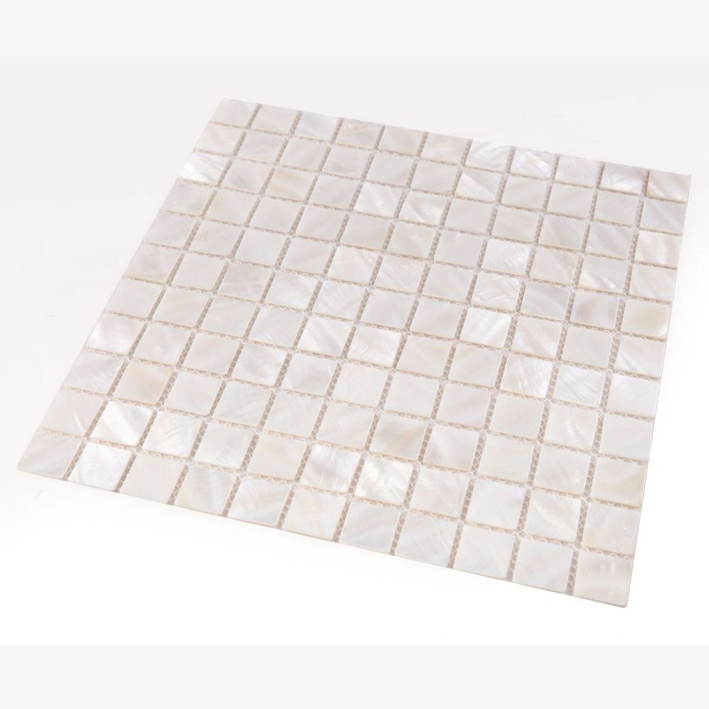 Elysia White Square 11.75x11.75 Mosaic Tile